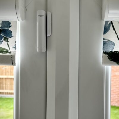 Wireless Alarm System sensor attached to door by Above Security in South Yorkshire