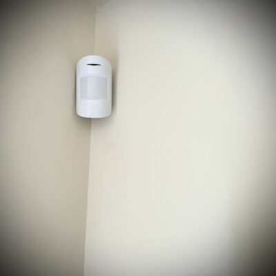 Wireless Alarm System sensor attached to wall by Above Security Sheffield South Yorkshire Security Business