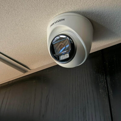 security camera installation hikvision white